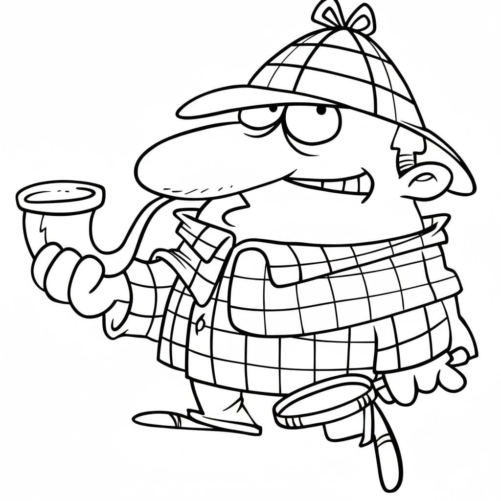 Sherlock Holmes grasso da colorare