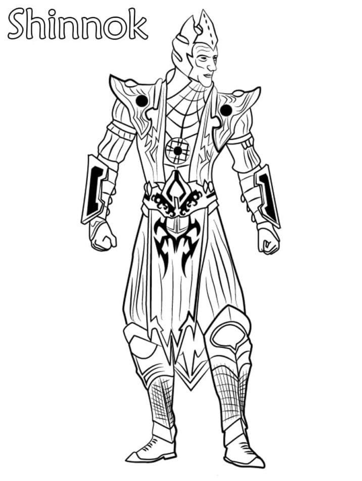 Shinnok Mortal Kombat da colorare