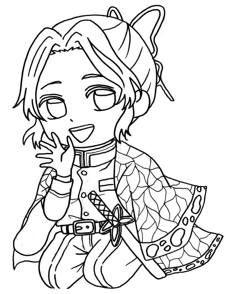 Shinobu carino da colorare