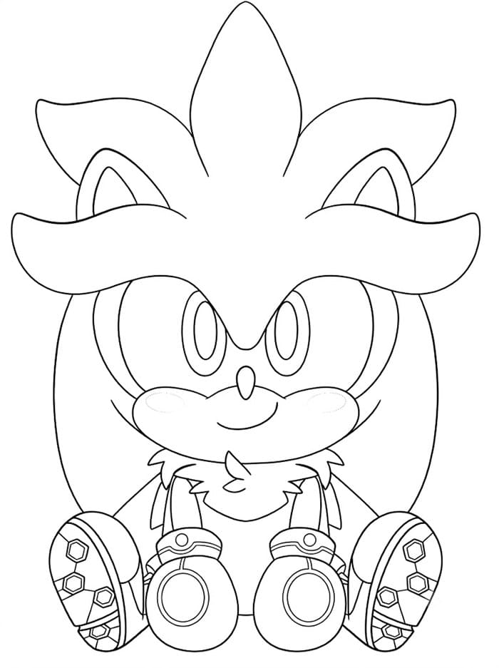 Silver the Hedgehog chibi da colorare