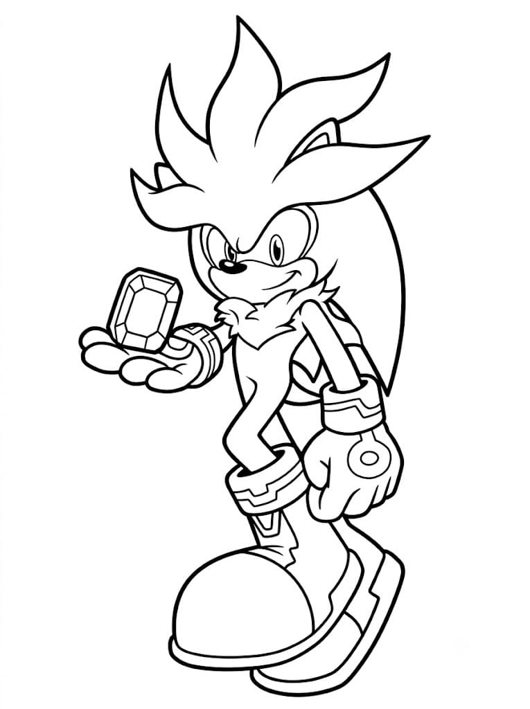 Silver the Hedgehog da stampare da colorare