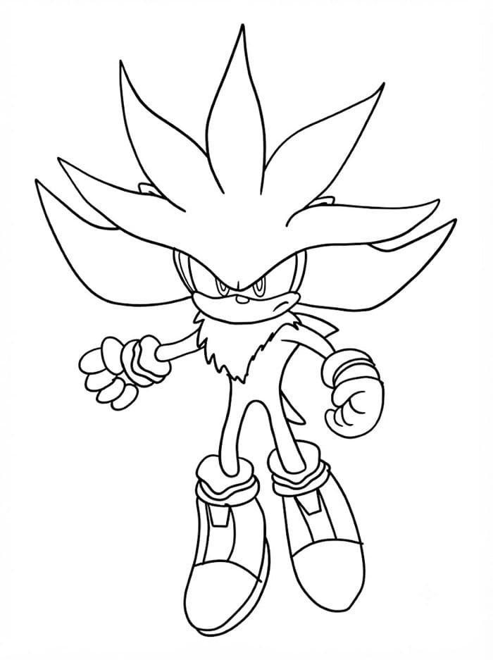 Silver the Hedgehog gratis da colorare