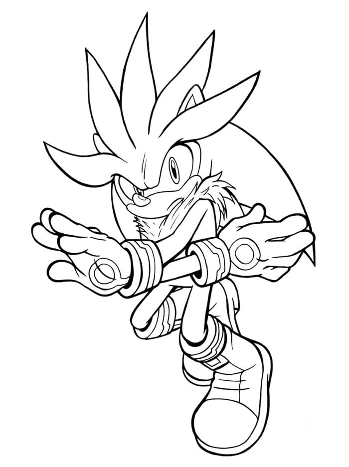 Silver the Hedgehog pronto da colorare