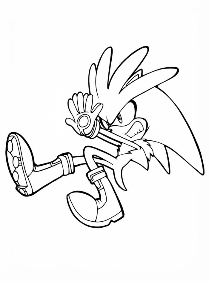 Silver the Hedgehog stampabile gratis da colorare