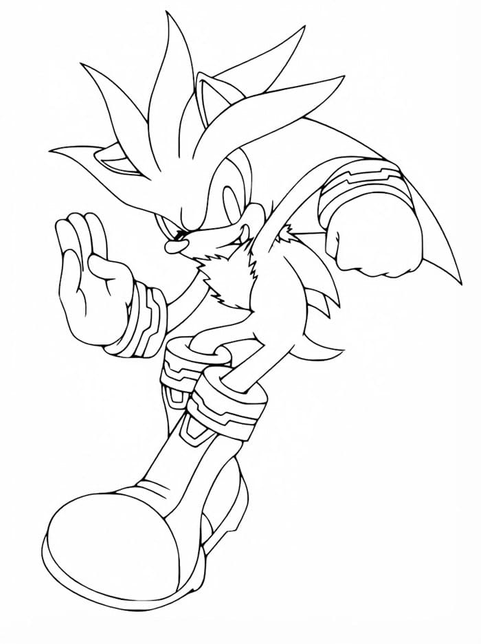 Silver the Hedgehog stampabile da colorare