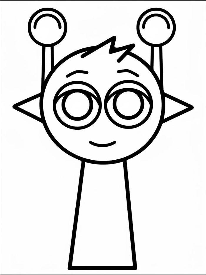 Simon di Incredibox Sprunki da colorare
