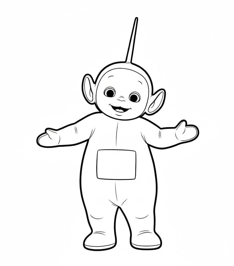 Simpatici Teletubbies Dipsy da colorare