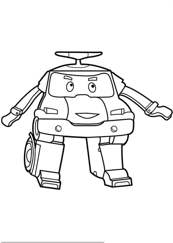 Simpatico Robocar Poli da colorare