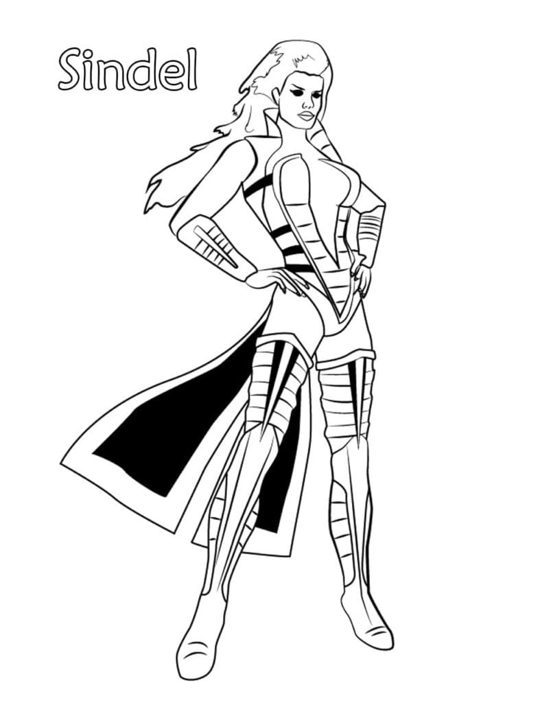 Sindel Mortal Kombat da colorare