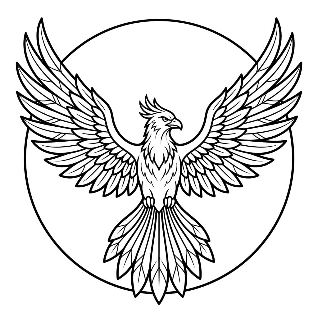 Sole di Fenice da colorare