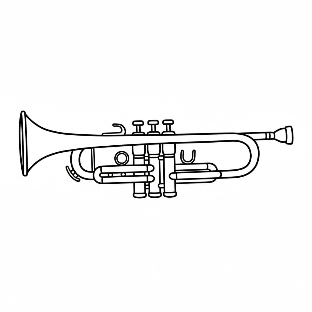 Solo contorno tromba da colorare