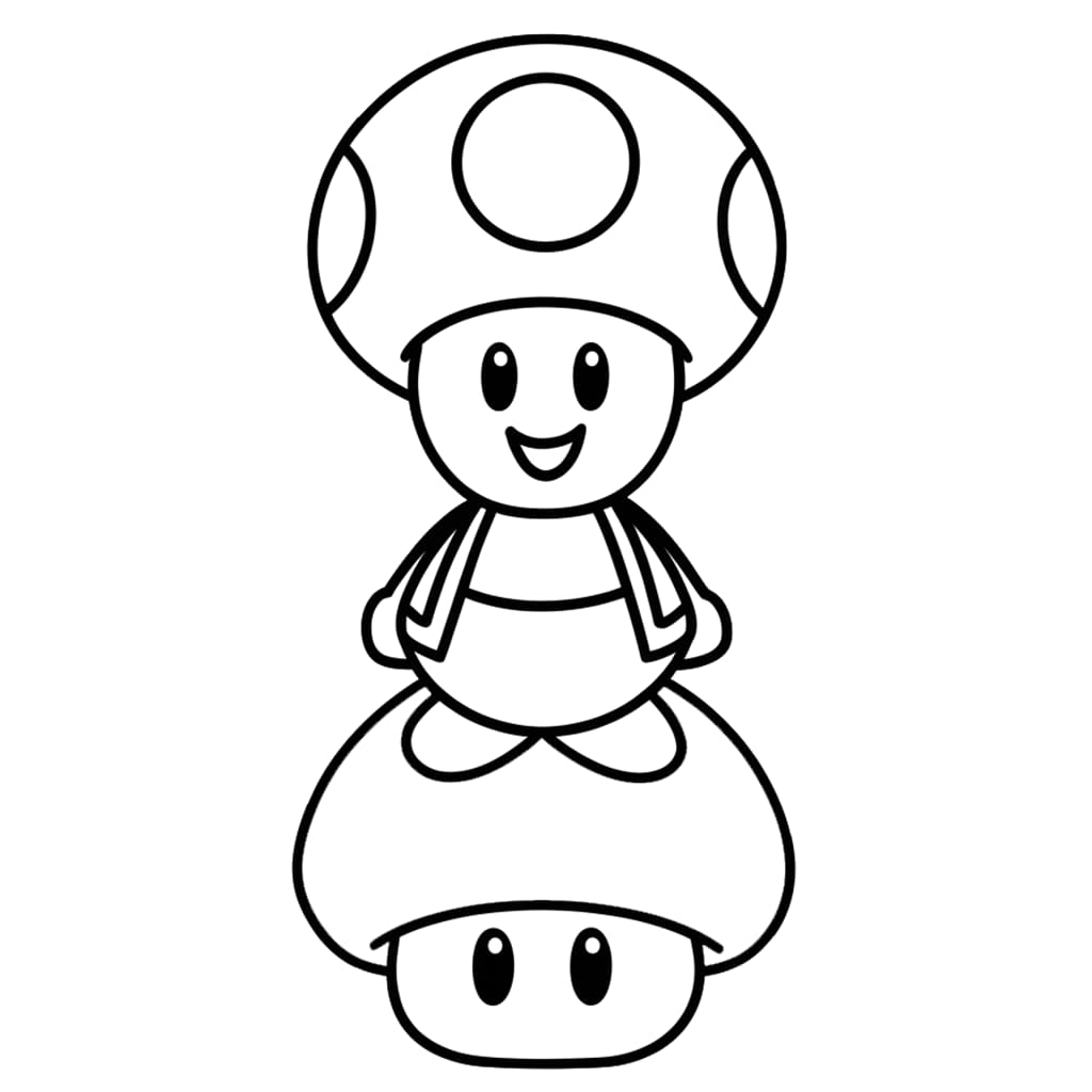 Sorridente Toad da colorare