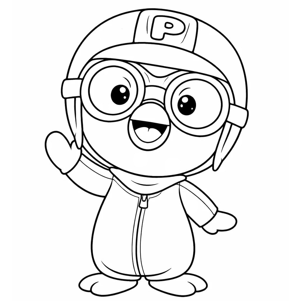 Sorridi Pororo da colorare