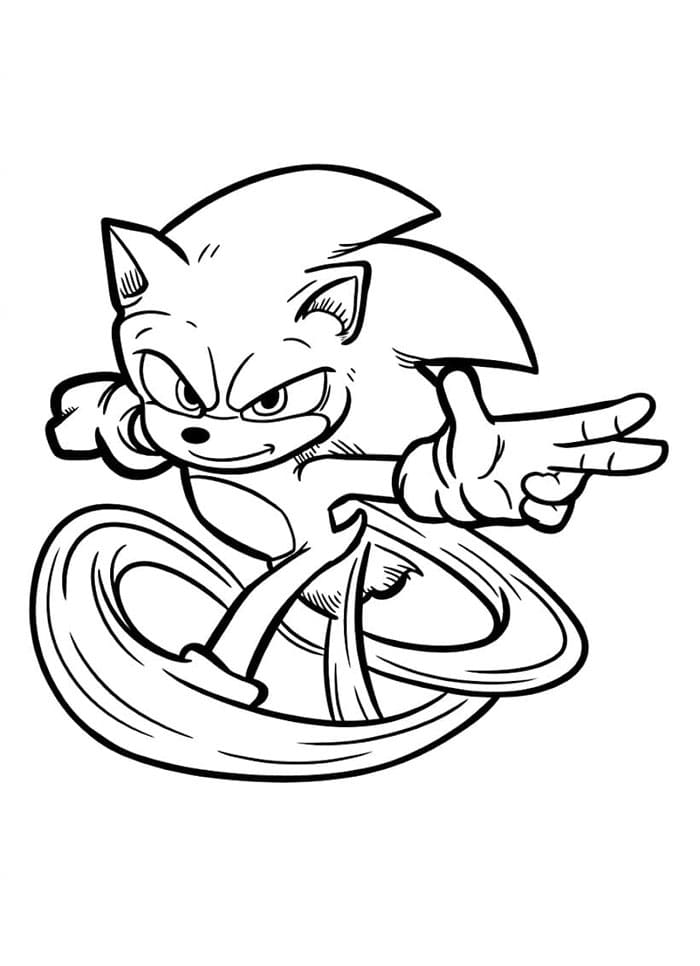 Sorriso Sonic da colorare