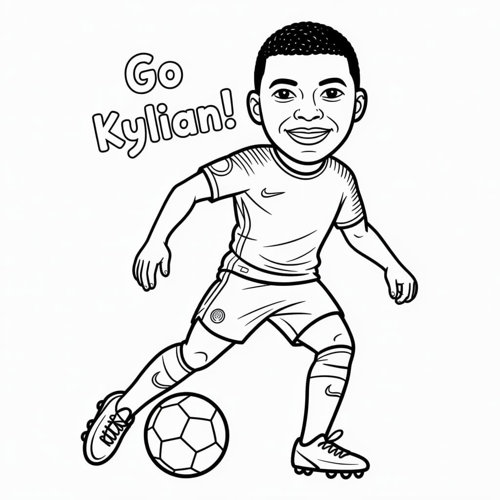 Sorriso di Kylian Mbappé da colorare