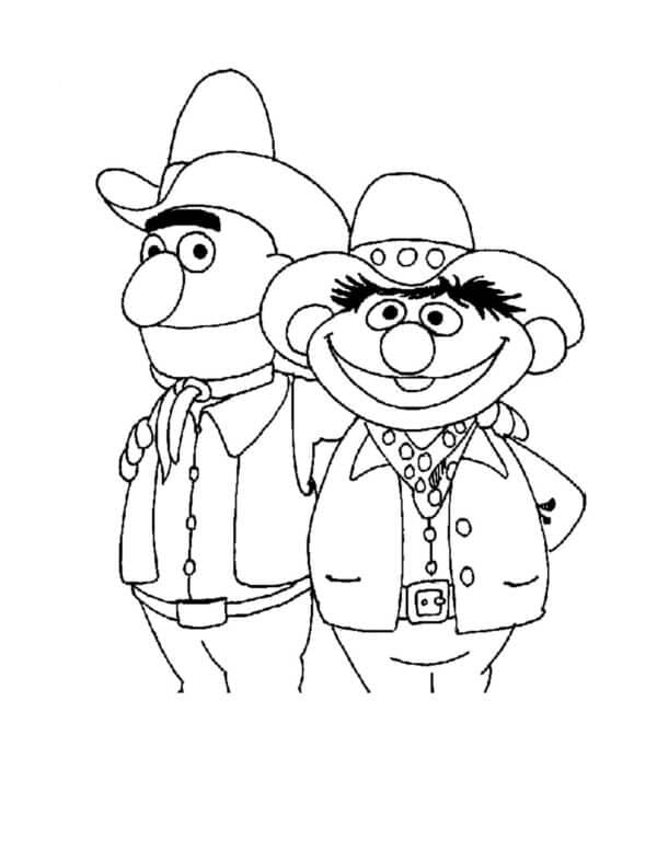 Sotto forma di cowboy da colorare