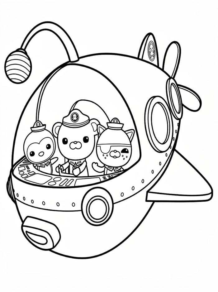 Sottomarino degli Octonauts da colorare