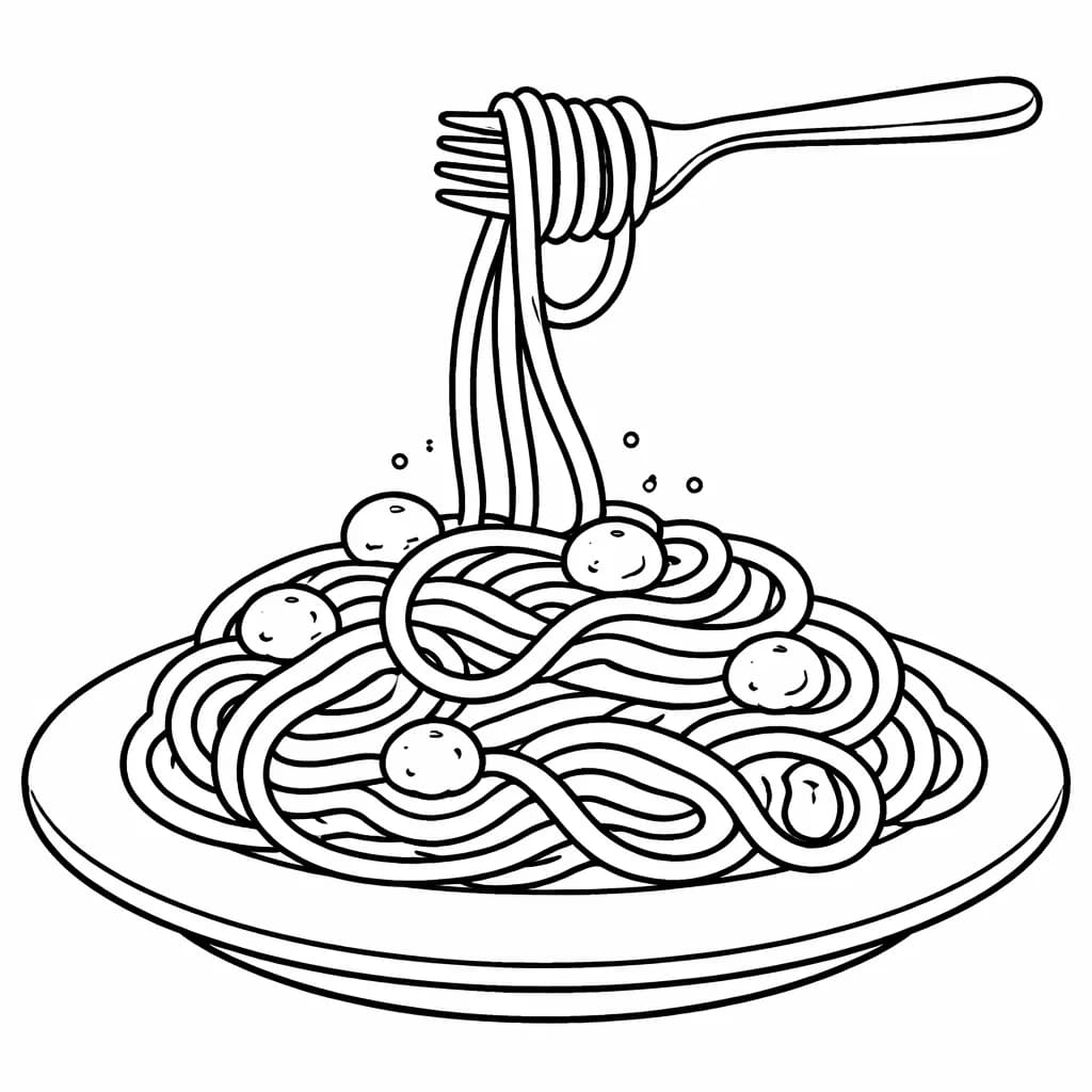 Spaghetti buoni da colorare