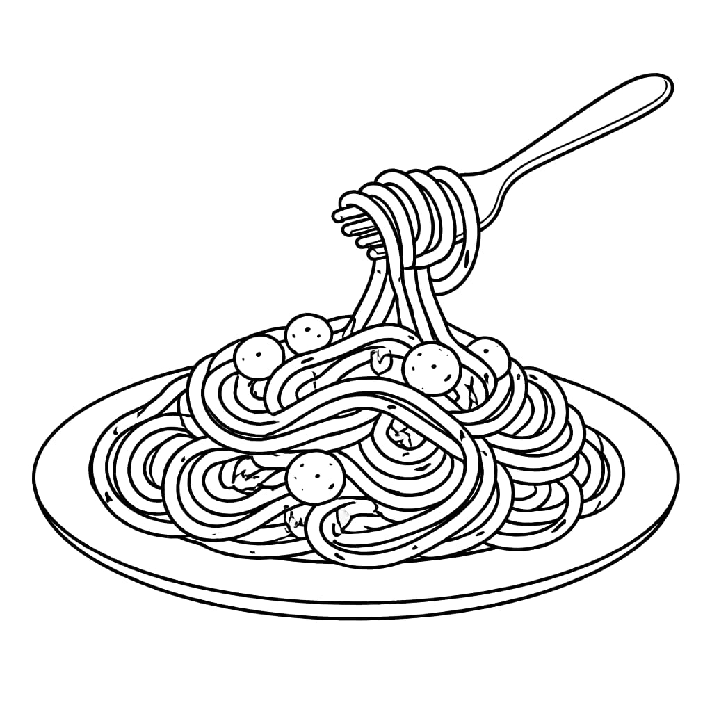 Spaghetti deliziosi da colorare