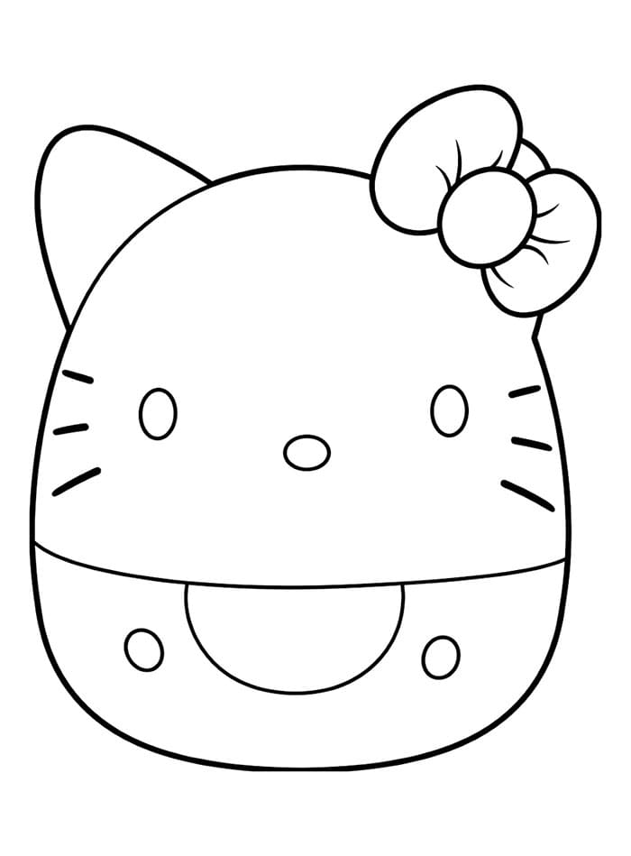 Squishmallows Hello Kitty da colorare