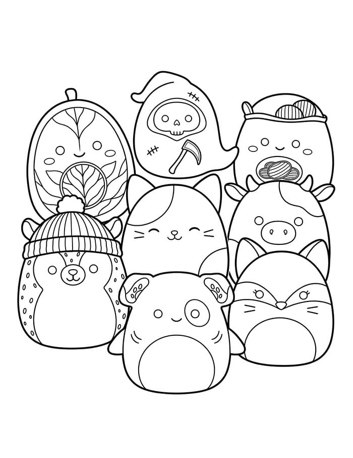 Squishmallows Tank da colorare