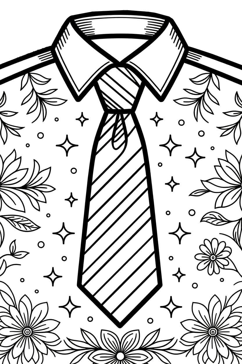 Stampa Bella cravatta da colorare