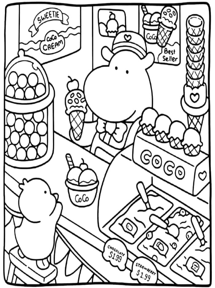 Stampa Cozy Friend da colorare