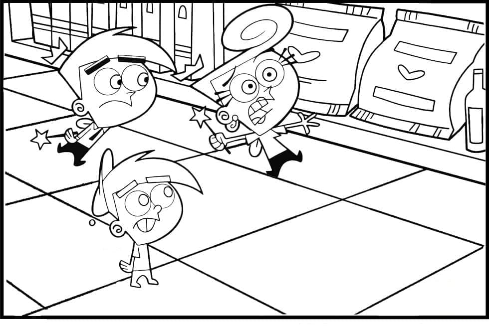 Stampa Due Fantagenitori da colorare