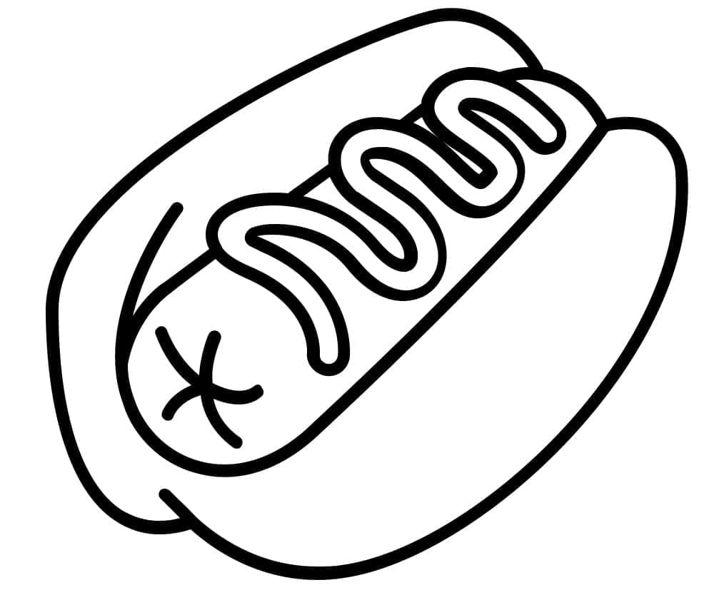 Stampa Hot Dog da colorare