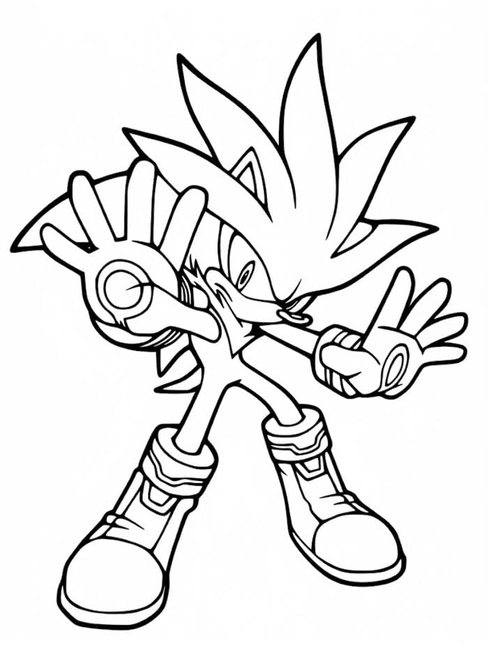 Stampa Silver the Hedgehog da colorare