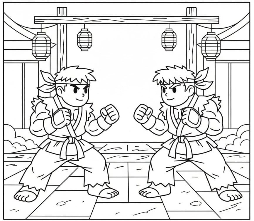 Stampa Street Fighter da colorare
