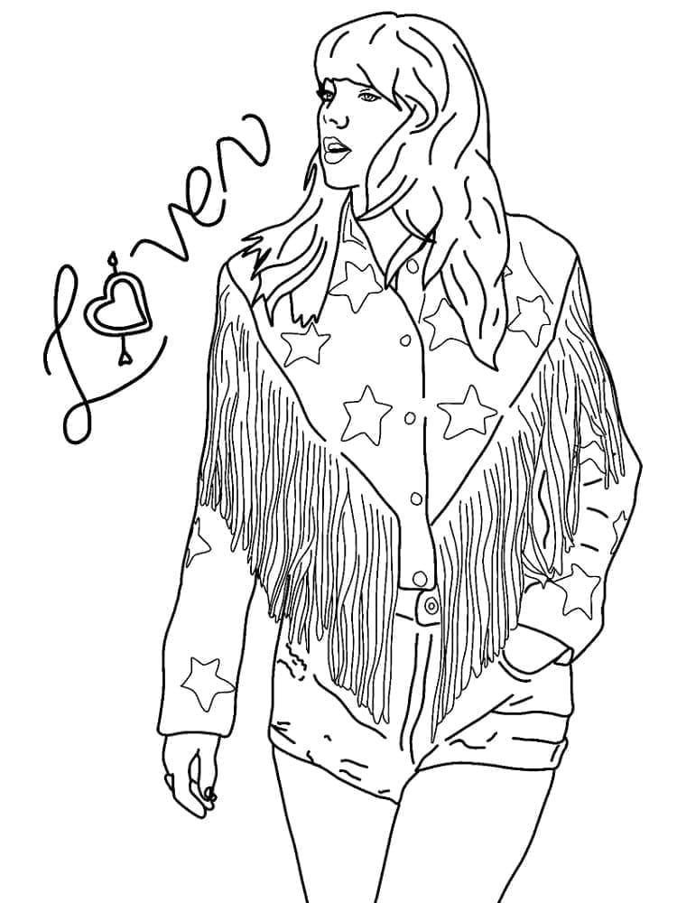 Stampa Taylor Swift da colorare