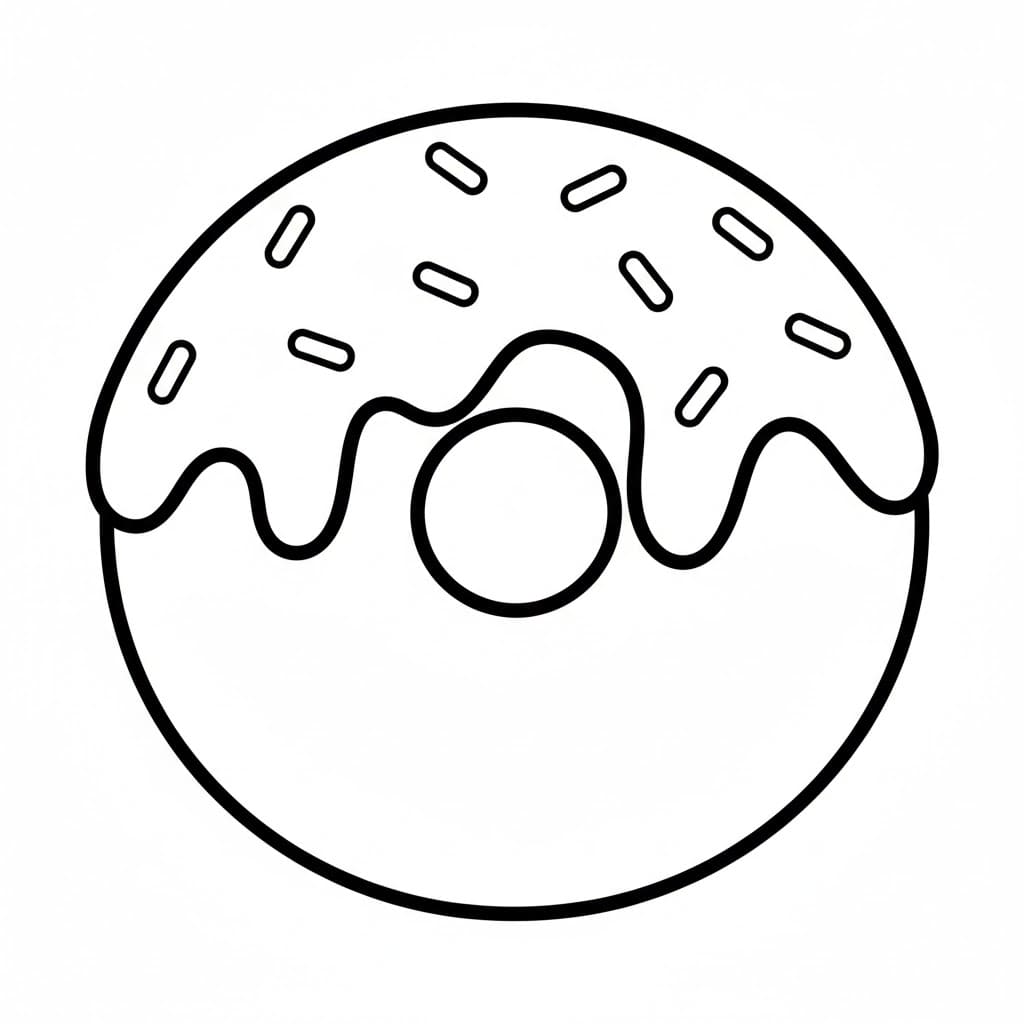 Stampa senza ciambelle da colorare