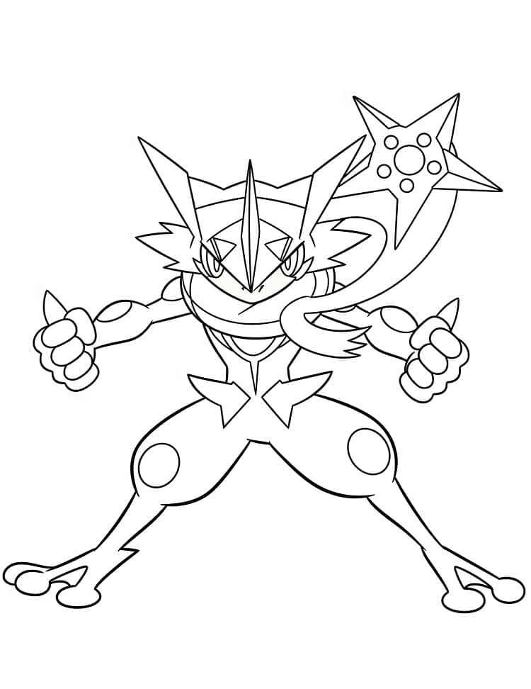 Stampabile Greninja da colorare