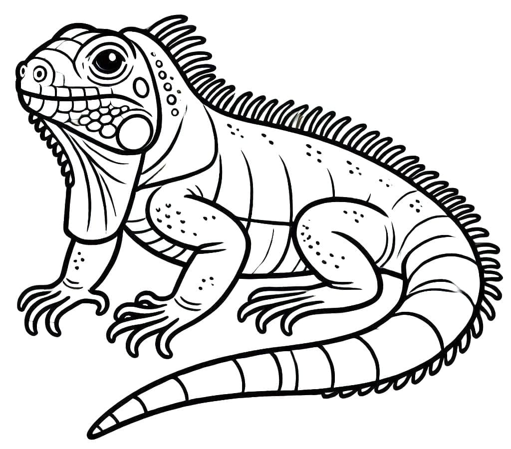 Stampabile Iguana da colorare Stampabile Iguana da colorare