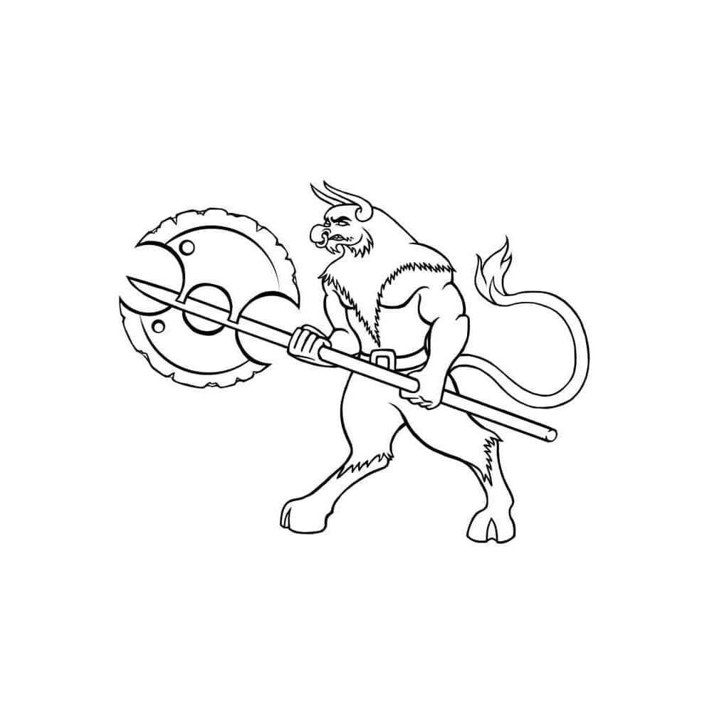 Stampabile Minotauro da colorare