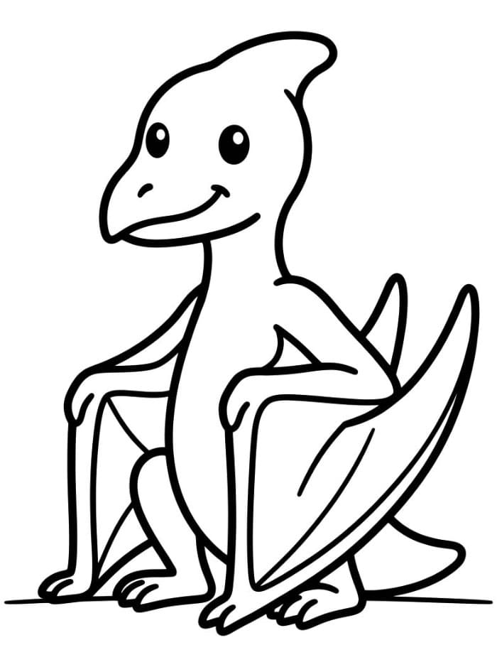 Stampabile Pterodattilo base da colorare