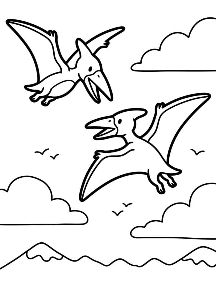 Stampabile Pterodattilo gratis da colorare