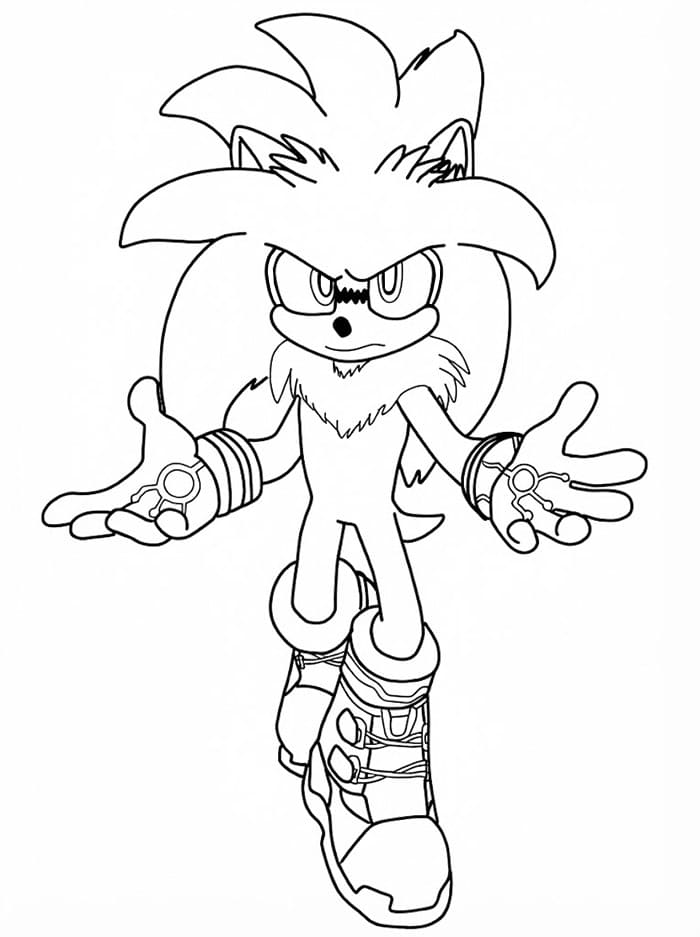 Stampabile Silver the Hedgehog da colorare