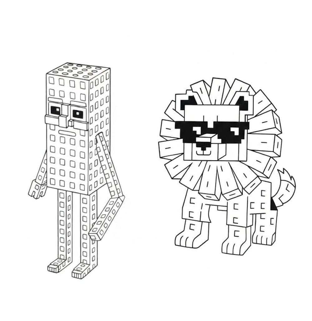 Steal a Brainrot due personaggi da colorare