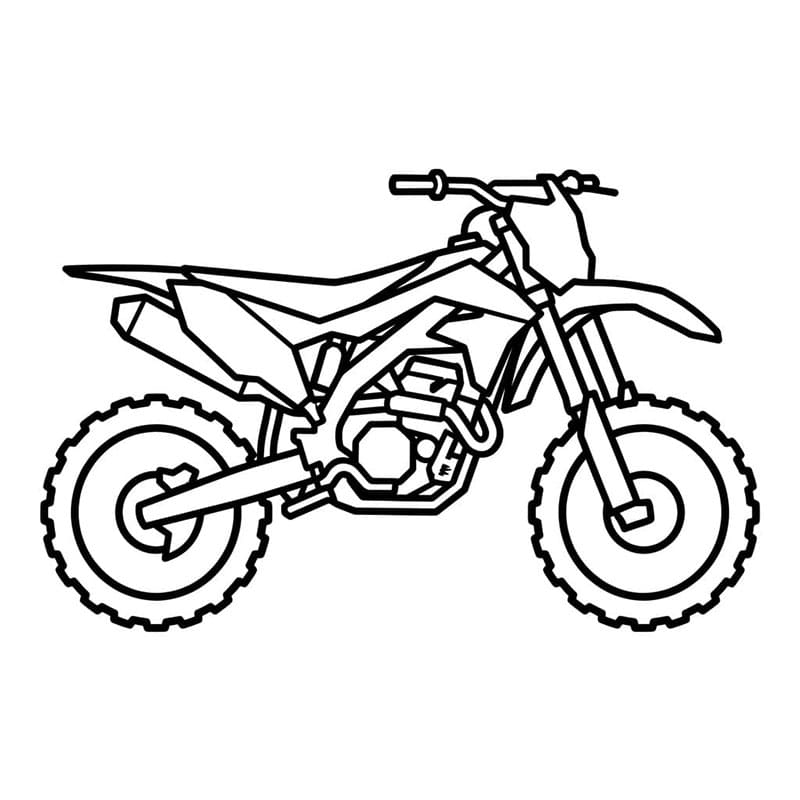 Stile Kawasaki da motocross da colorare