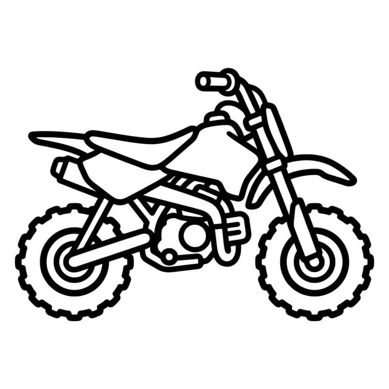 Stile compatto da motocross da colorare