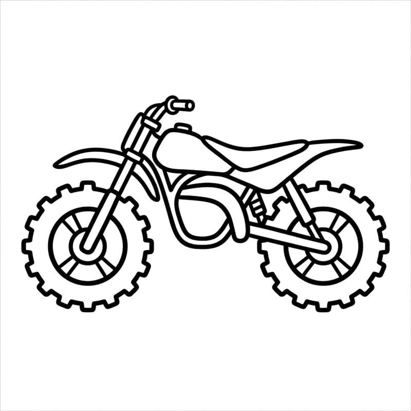 Stile con pneumatici larghi da motocross da colorare