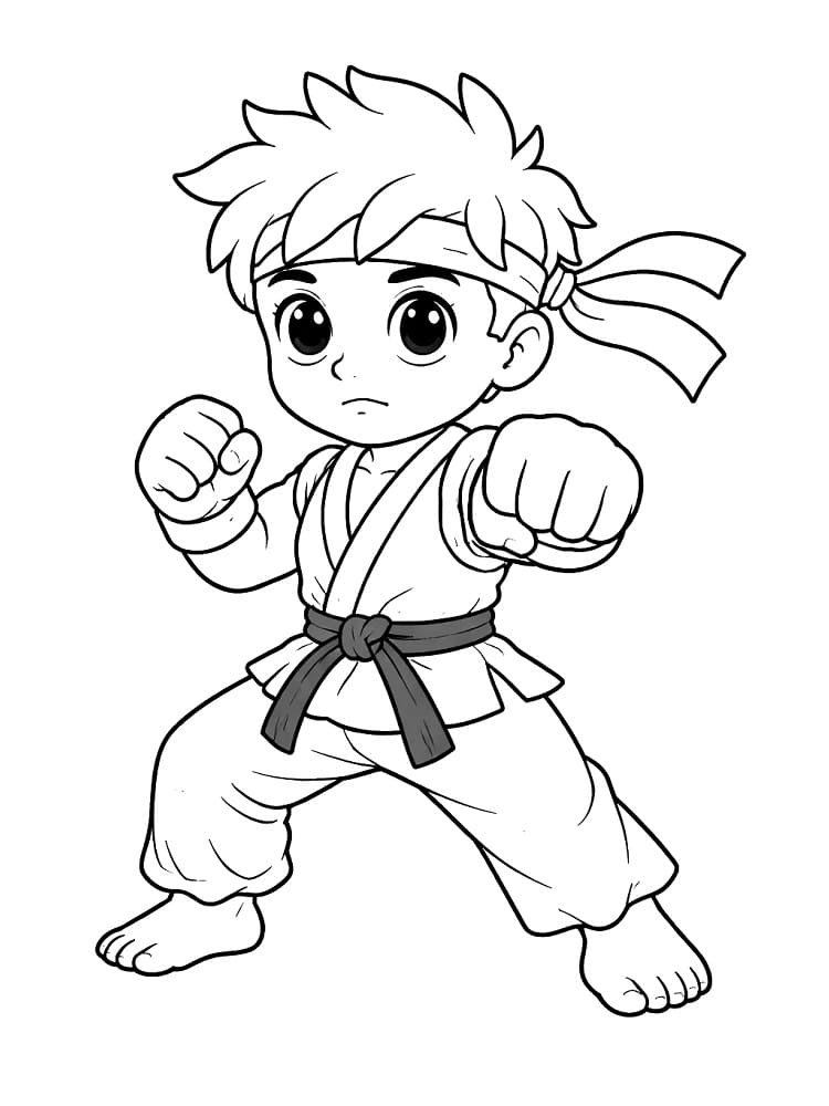 Street Fighter adorabile da colorare