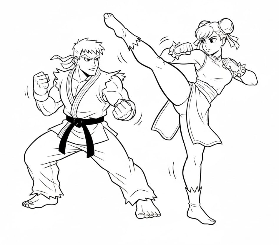 Street Fighter cool da colorare