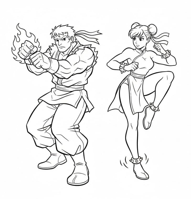 Street Fighter fantastico da colorare