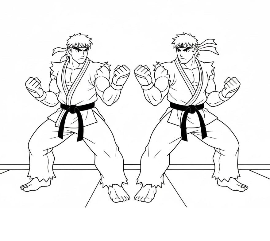 Street Fighter gratis stampare da colorare