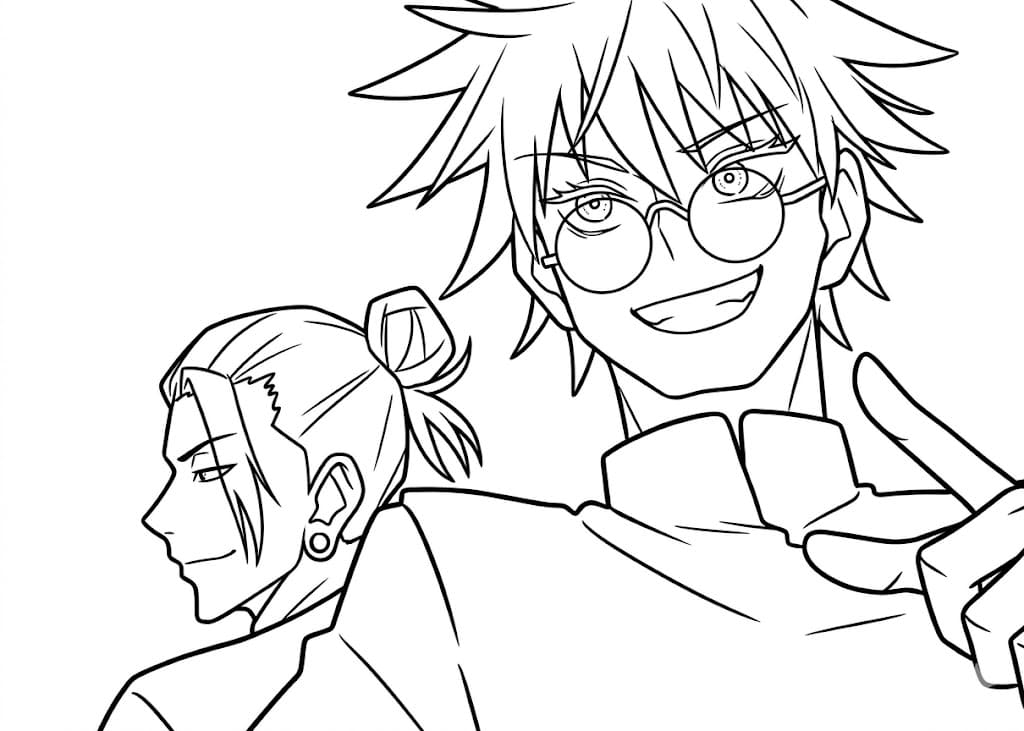 Suguru Geto e Satoru Gojo da colorare