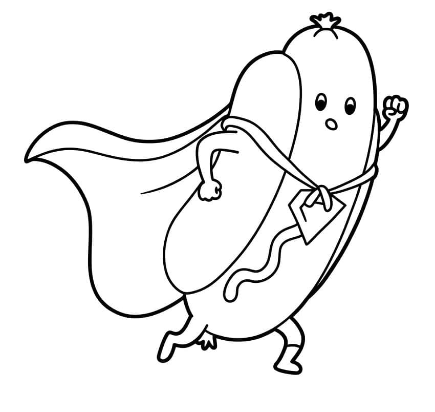 Super Hot Dog da colorare
