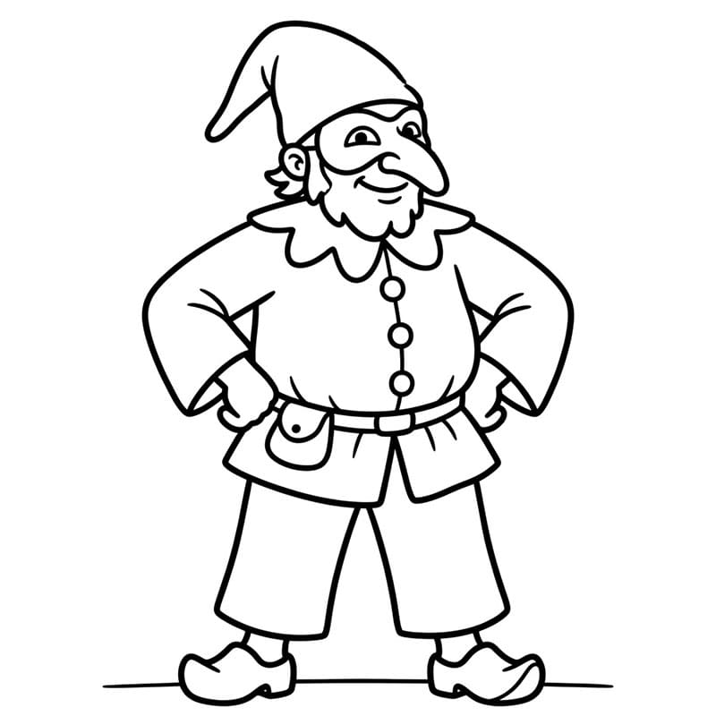 Supporto Pulcinella da colorare